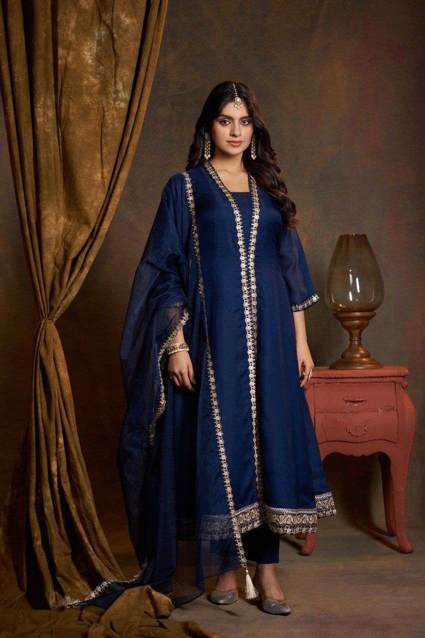 ROSHNI BY VAZI FASHION IN PURE VISCOUS SATIN WITH DESGINER FANCY THERD AND EMBROIDERY WORK 