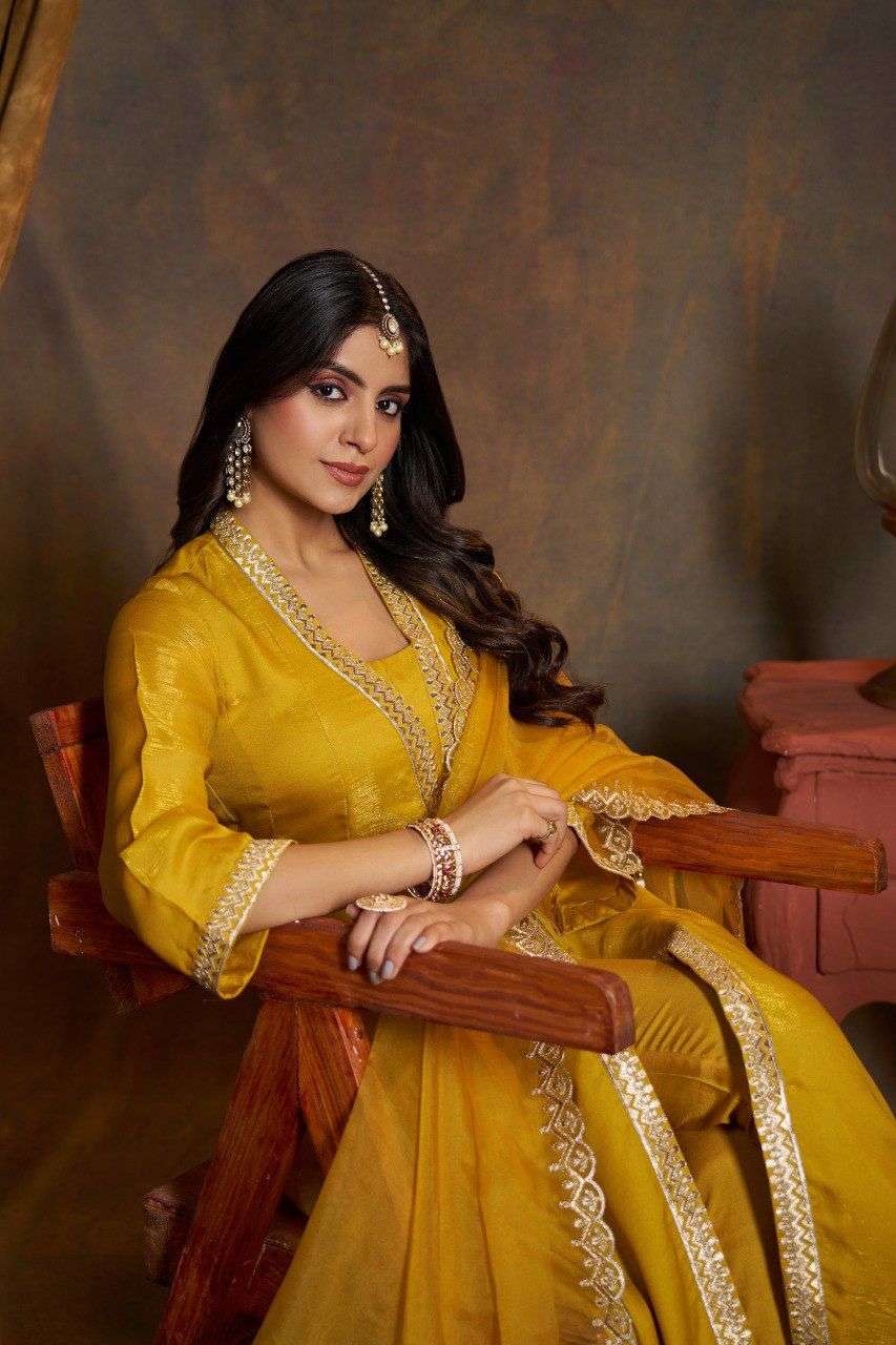 ROSHNI BY VAZI FASHION IN PURE VISCOUS SATIN WITH DESGINER FANCY THERD AND EMBROIDERY WORK 