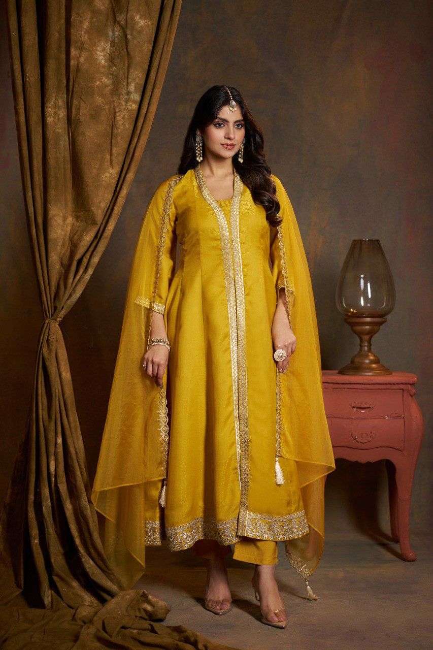 ROSHNI BY VAZI FASHION IN PURE VISCOUS SATIN WITH DESGINER FANCY THERD AND EMBROIDERY WORK 