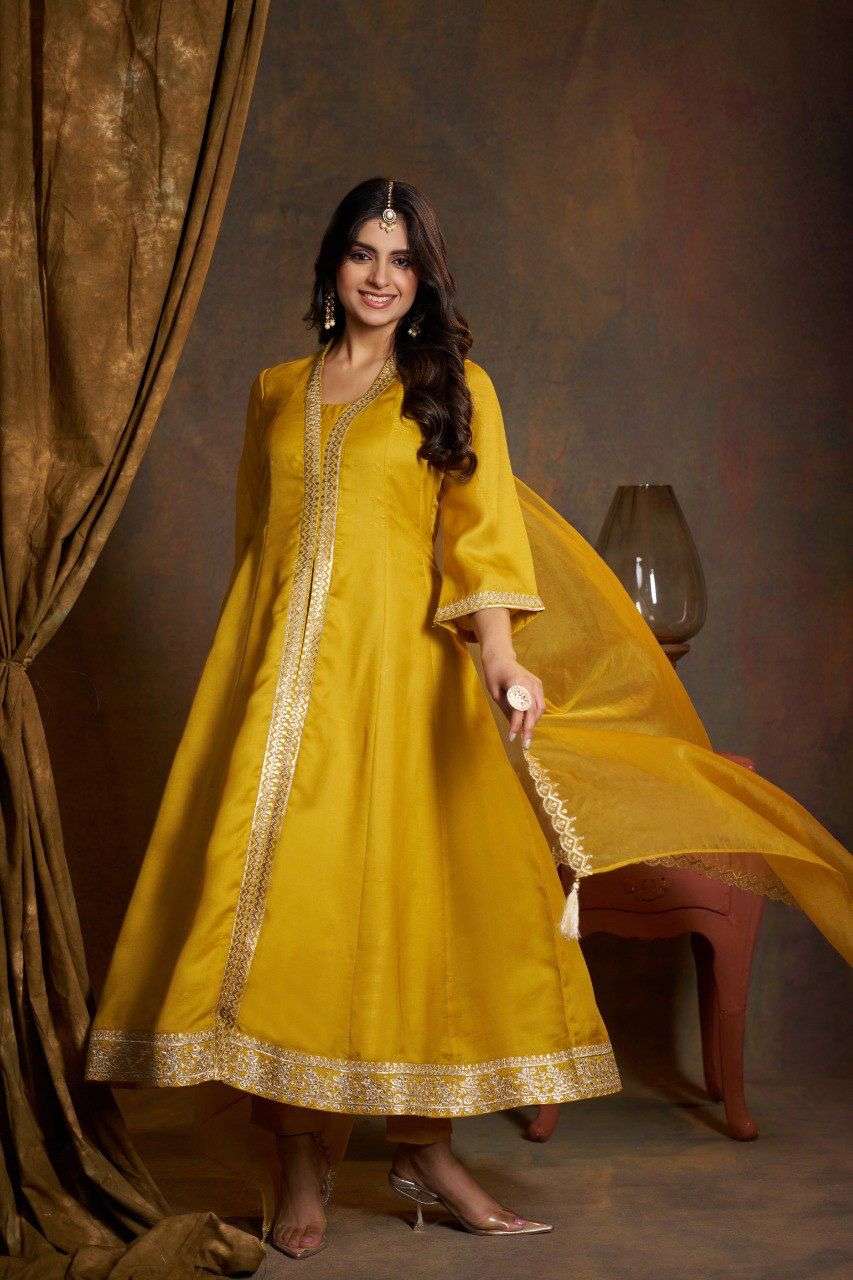 ROSHNI BY VAZI FASHION IN PURE VISCOUS SATIN WITH DESGINER FANCY THERD AND EMBROIDERY WORK 