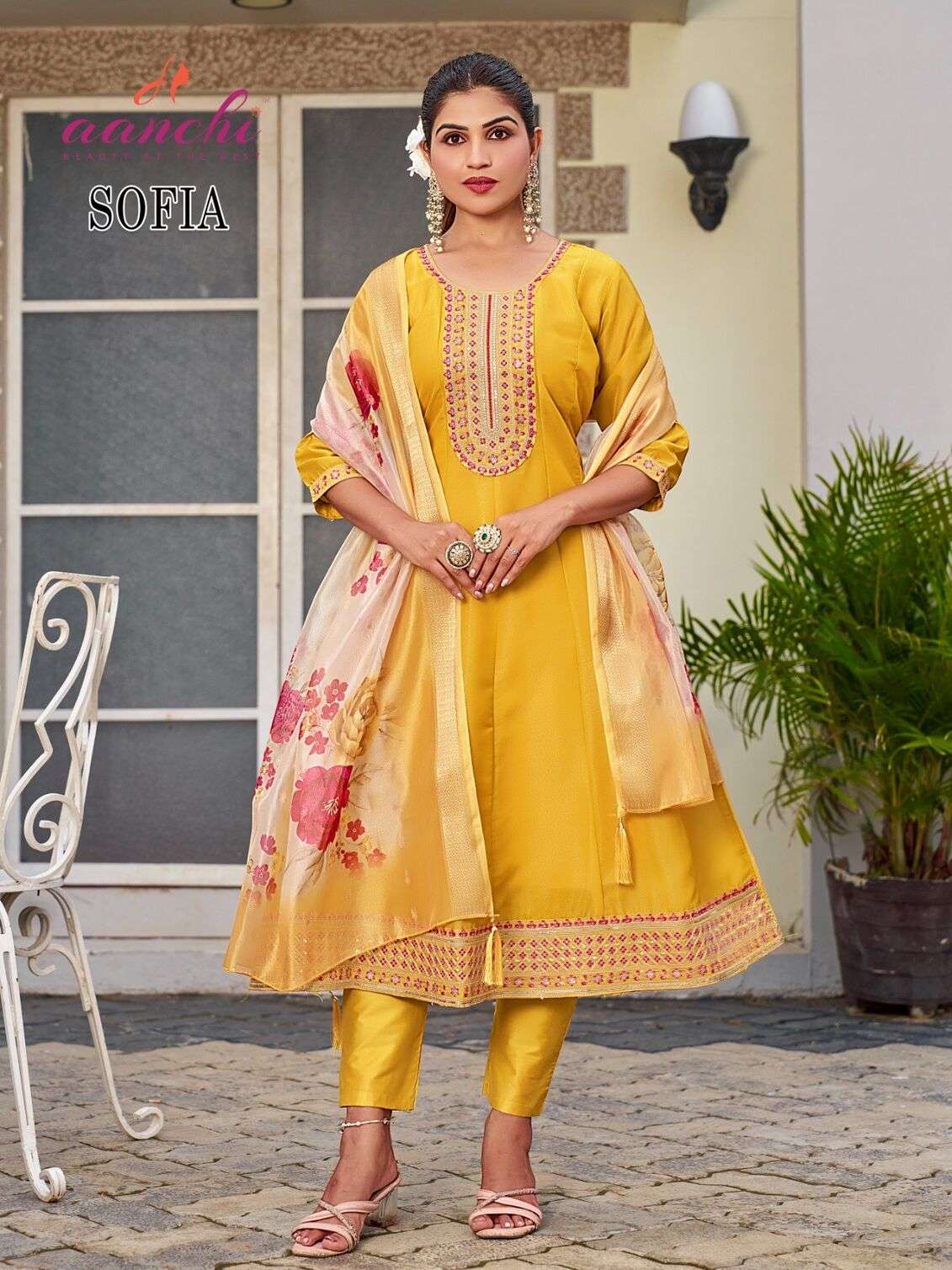 SOFIA BY AANCHI IN PURE SHIMMER WITH FANCY DIGITAL PRINT DUPATTA