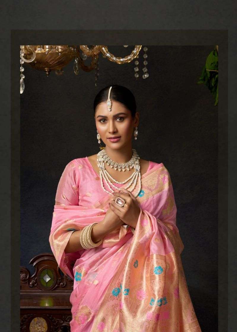 SUNDARI VOL-2 BY GOBUNI IN ORGANZA SILK WITH MINA WORK & ZHALLAR DETAILING