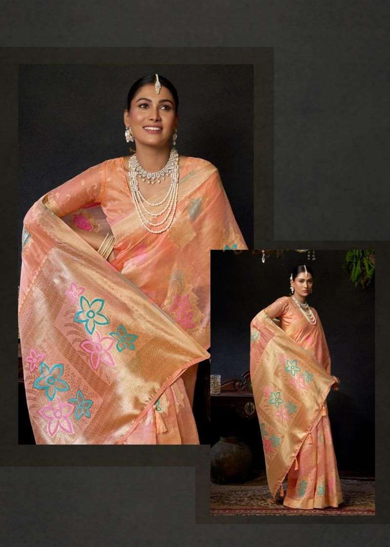 SUNDARI VOL-2 BY GOBUNI IN ORGANZA SILK WITH MINA WORK & ZHALLAR DETAILING