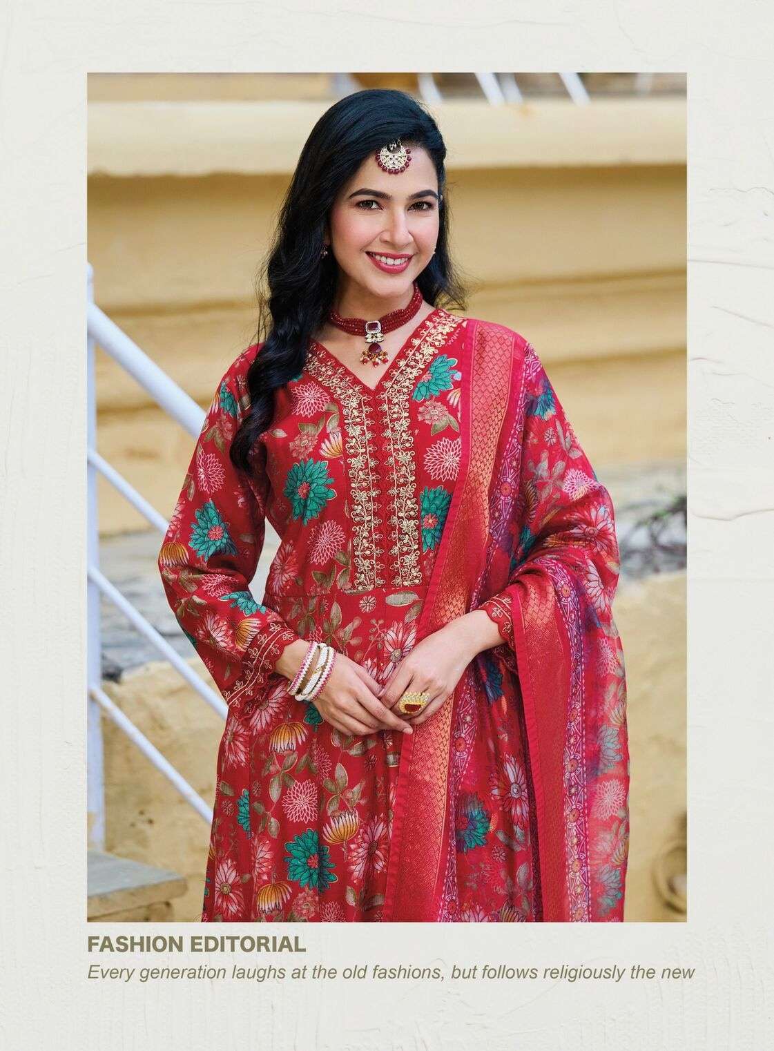 TAKSHVI VOL-1 BY RADHIKA LIFESTYLE IN VATICAN PRINT WITH EMBROIDERY WORK 