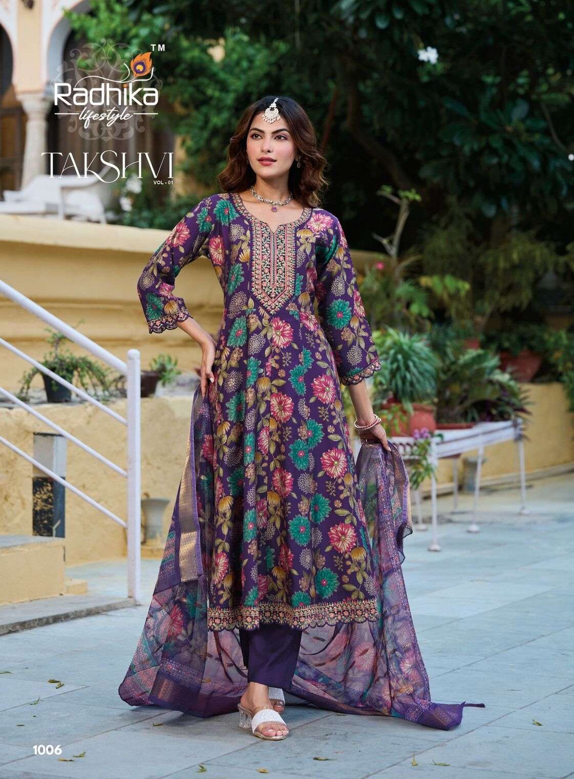 TAKSHVI VOL-1 BY RADHIKA LIFESTYLE IN VATICAN PRINT WITH EMBROIDERY WORK 