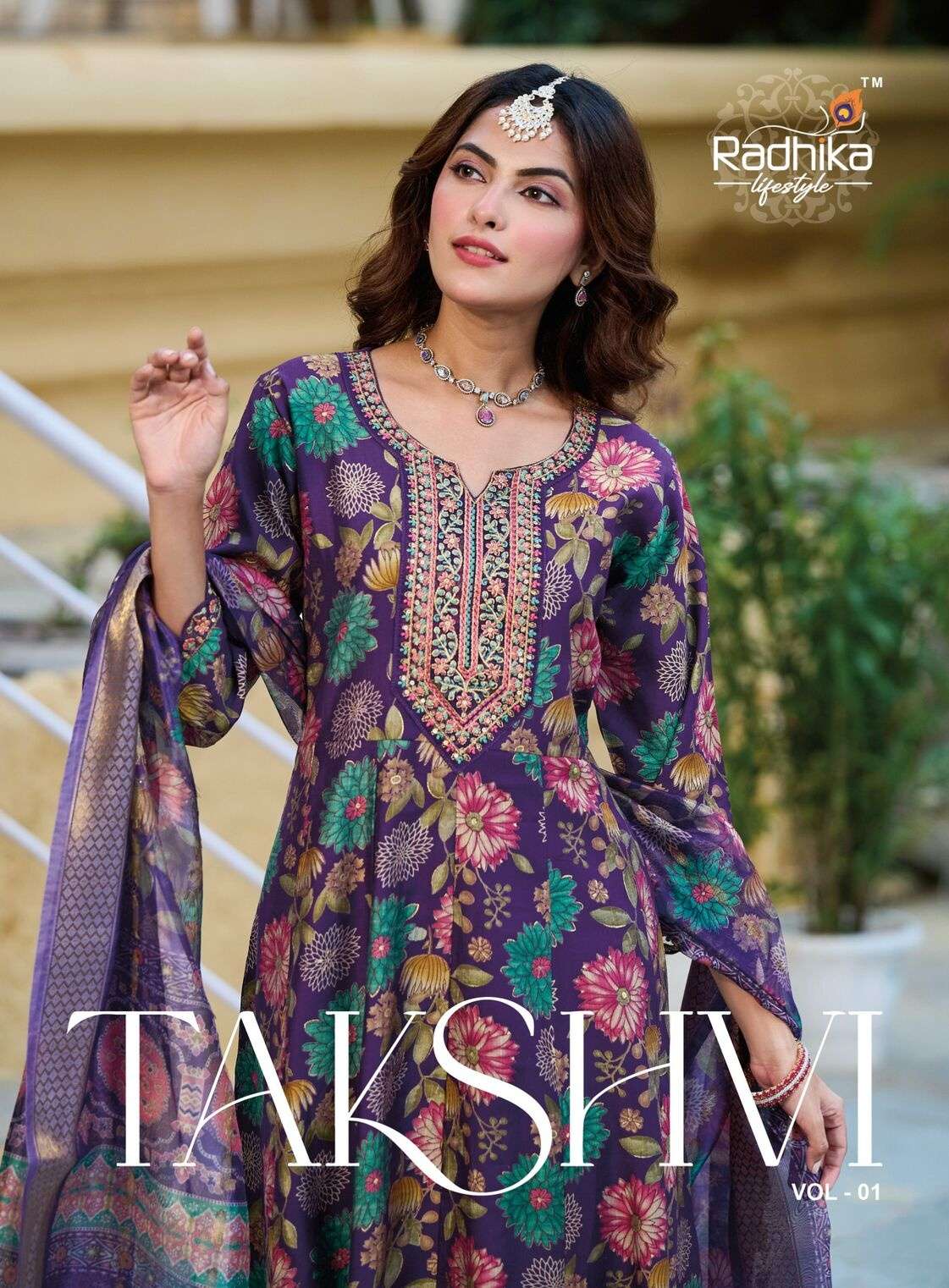 TAKSHVI VOL-1 BY RADHIKA LIFESTYLE IN VATICAN PRINT WITH EMBROIDERY WORK 