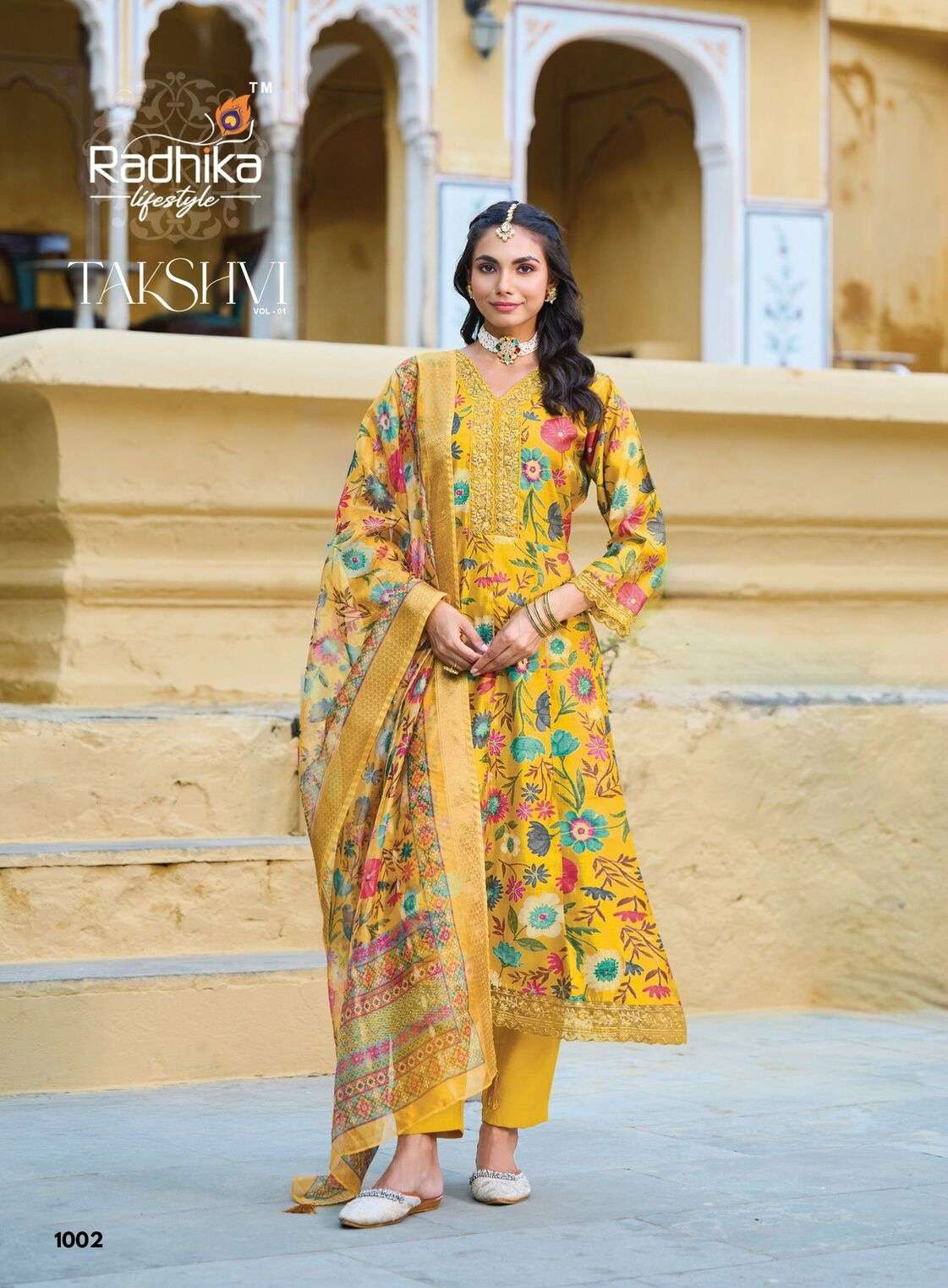 TAKSHVI VOL-1 BY RADHIKA LIFESTYLE IN VATICAN PRINT WITH EMBROIDERY WORK 