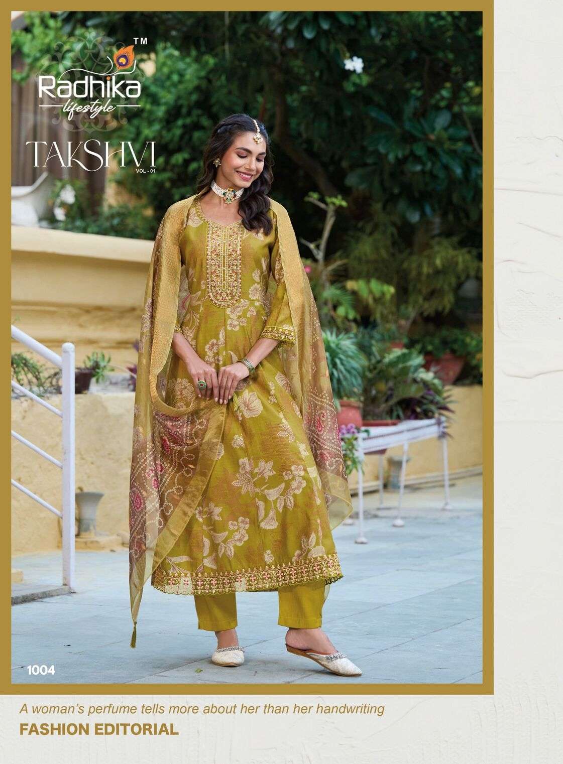 TAKSHVI VOL-1 BY RADHIKA LIFESTYLE IN VATICAN PRINT WITH EMBROIDERY WORK 