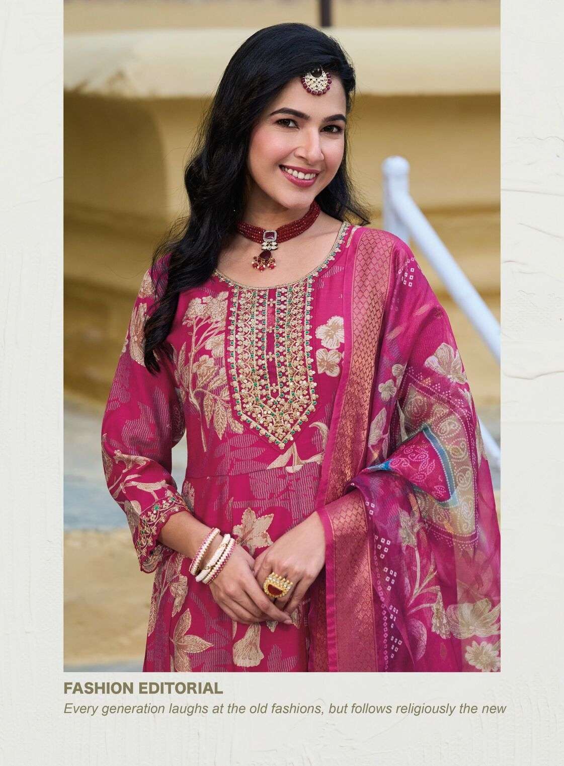 TAKSHVI VOL-1 BY RADHIKA LIFESTYLE IN VATICAN PRINT WITH EMBROIDERY WORK 