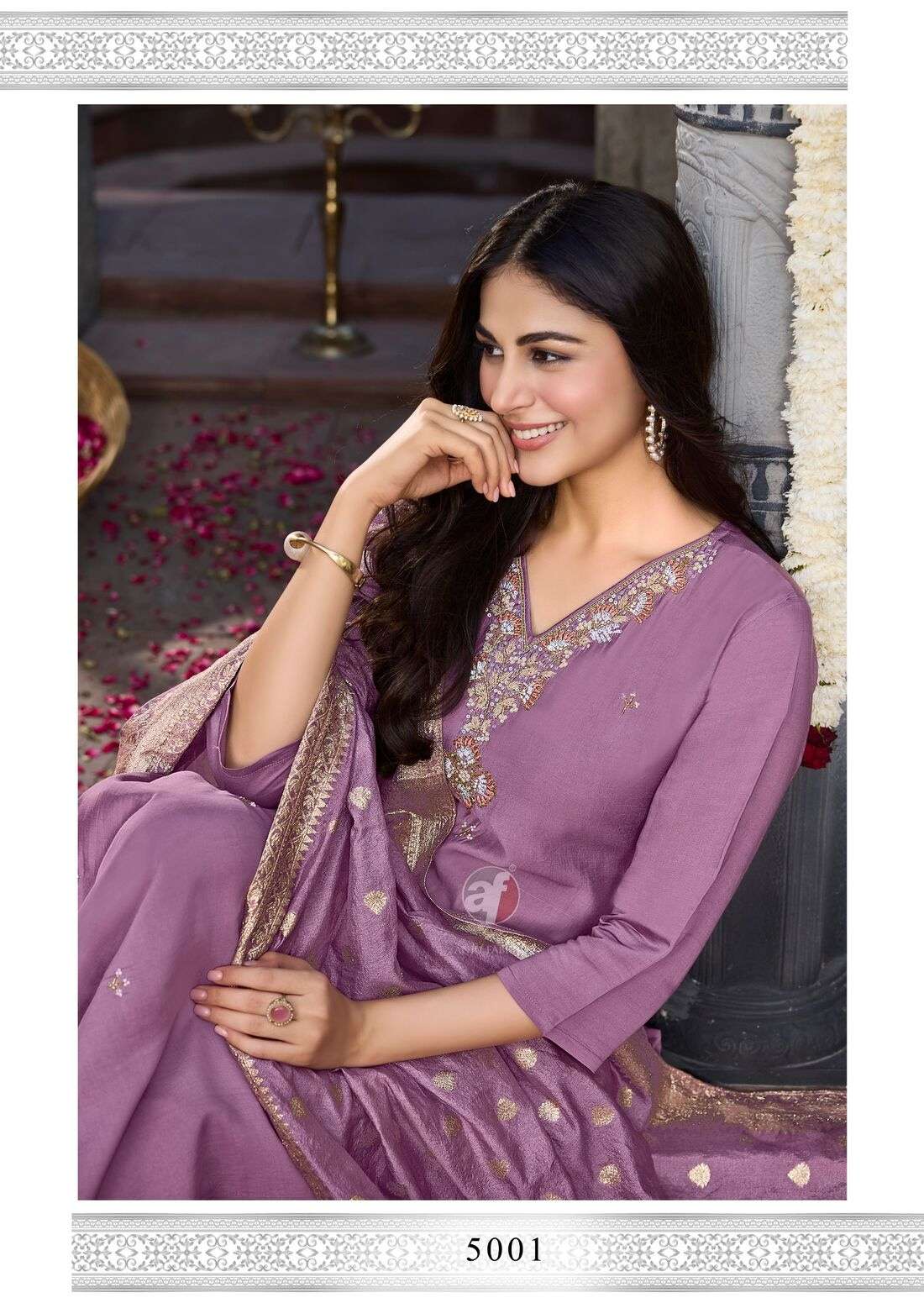 VASTRA VOL-6 BY ANJU FABRICS IN MODAL SILK KURTI PANT WITH HEAVY JACQUARD DUPATTA