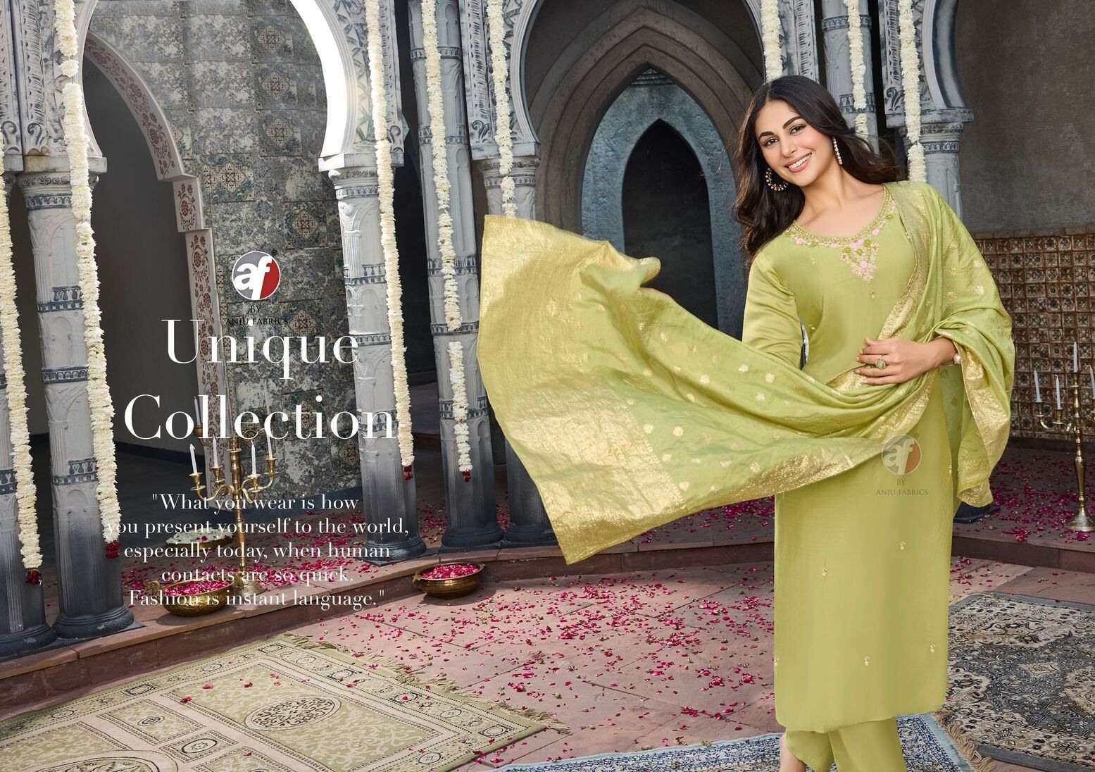 VASTRA VOL-6 BY ANJU FABRICS IN MODAL SILK KURTI PANT WITH HEAVY JACQUARD DUPATTA