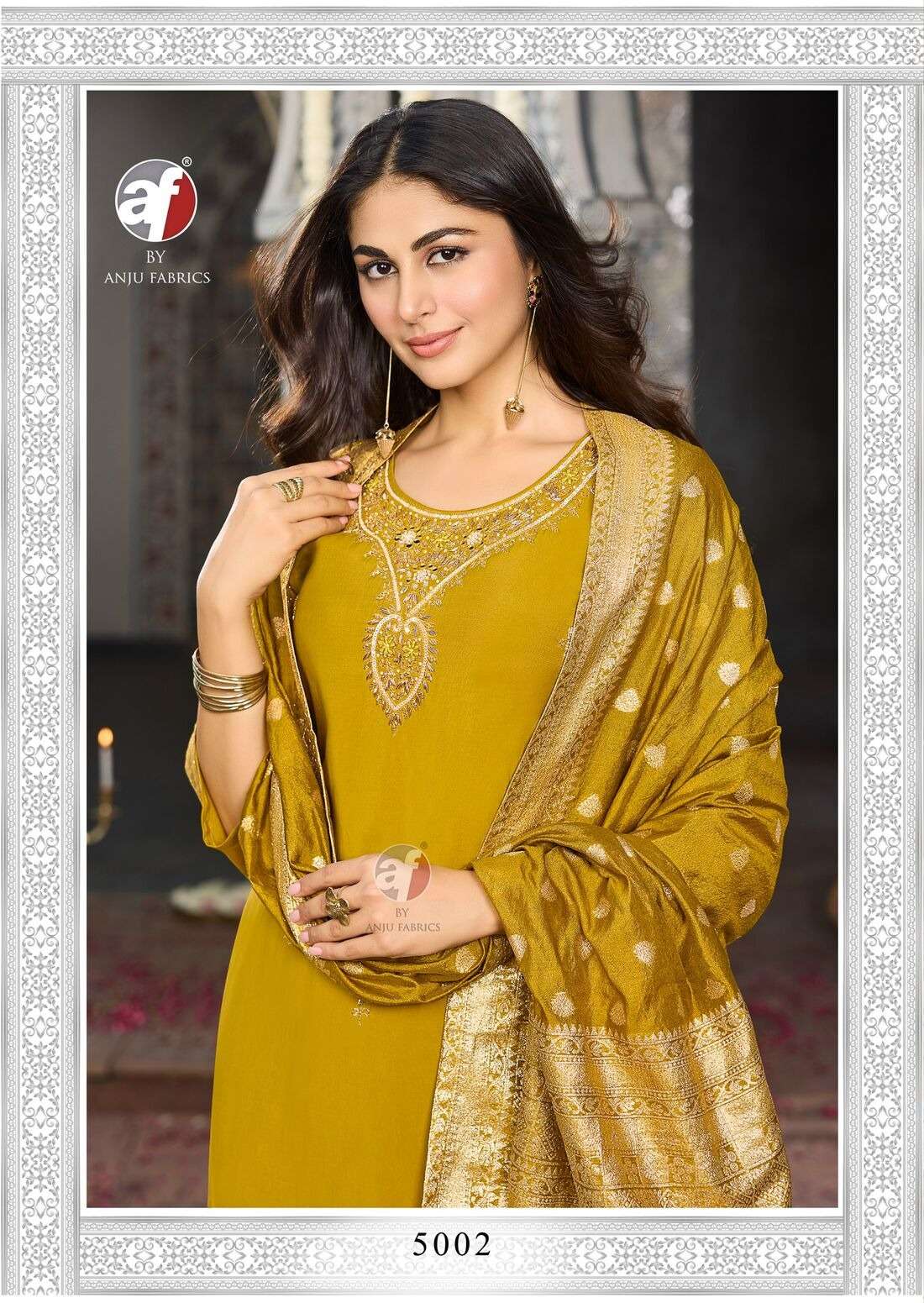 VASTRA VOL-6 BY ANJU FABRICS IN MODAL SILK KURTI PANT WITH HEAVY JACQUARD DUPATTA