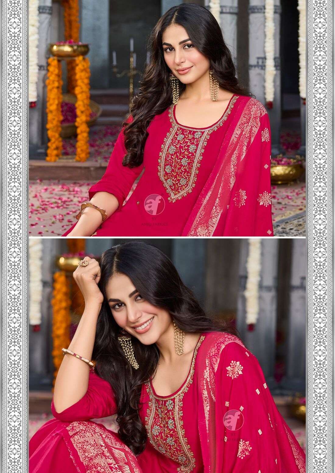 VASTRA VOL-6 BY ANJU FABRICS IN MODAL SILK KURTI PANT WITH HEAVY JACQUARD DUPATTA