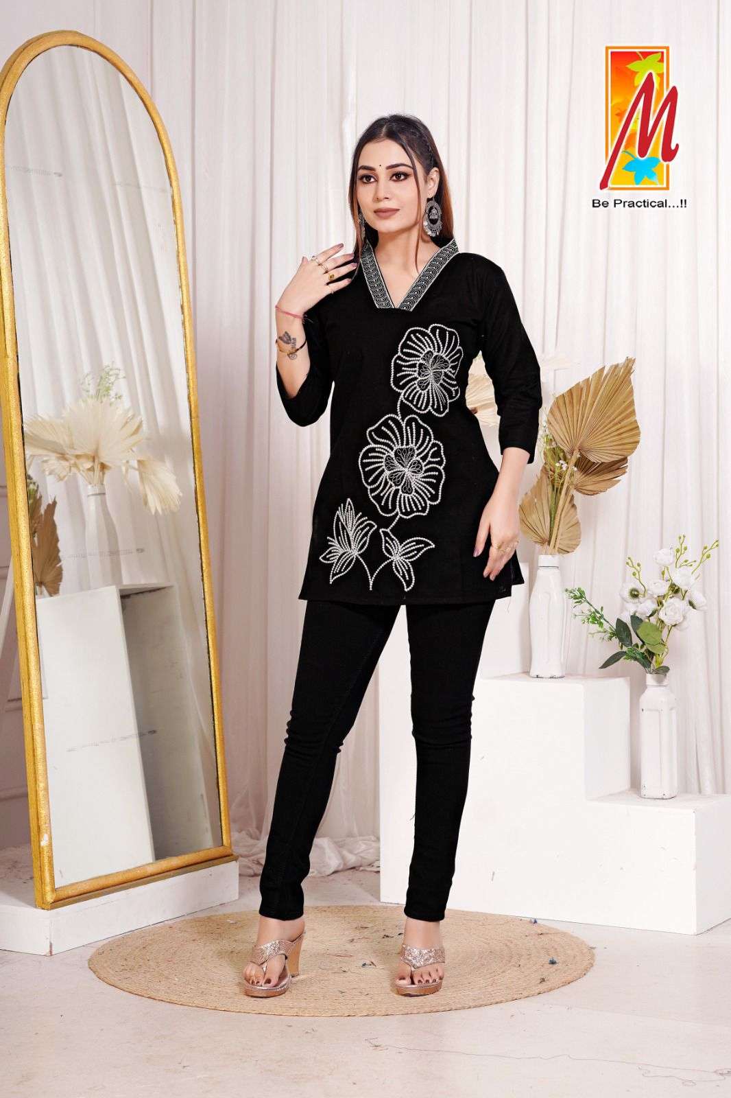 VOL-1 BY MASTER IN SOFT COTTON FLEX ONLY TOP WITH HEAVY WORK 