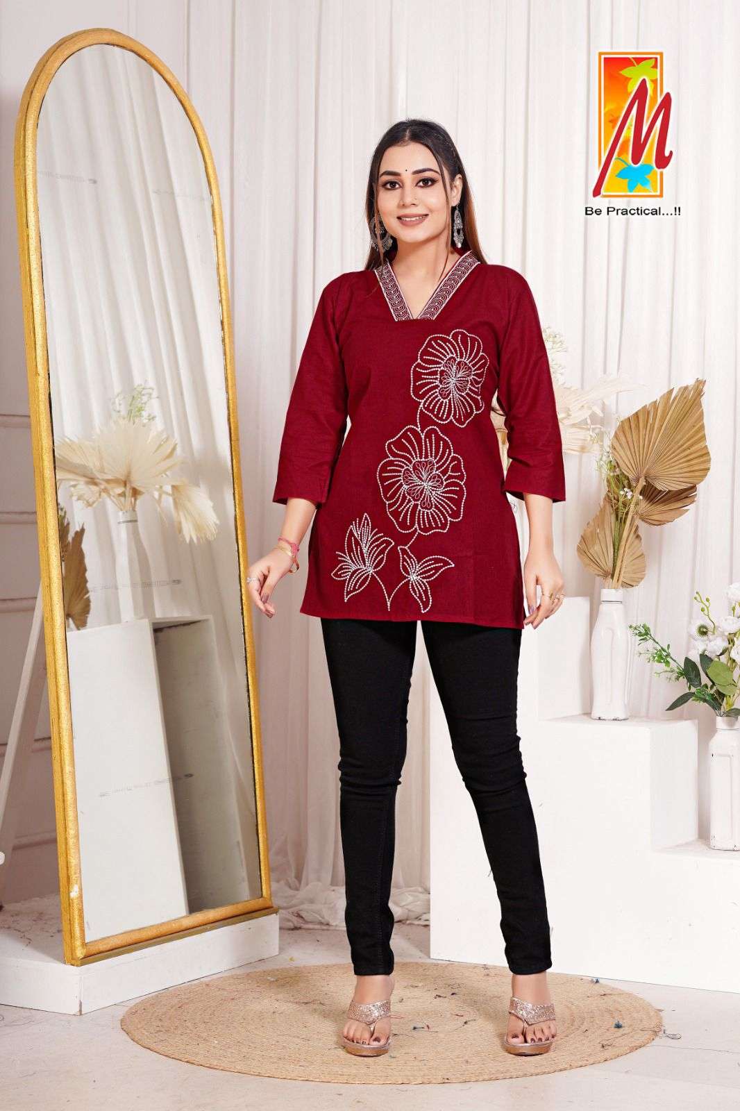 VOL-1 BY MASTER IN SOFT COTTON FLEX ONLY TOP WITH HEAVY WORK 