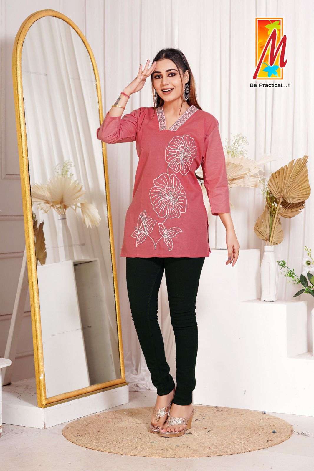 VOL-1 BY MASTER IN SOFT COTTON FLEX ONLY TOP WITH HEAVY WORK 