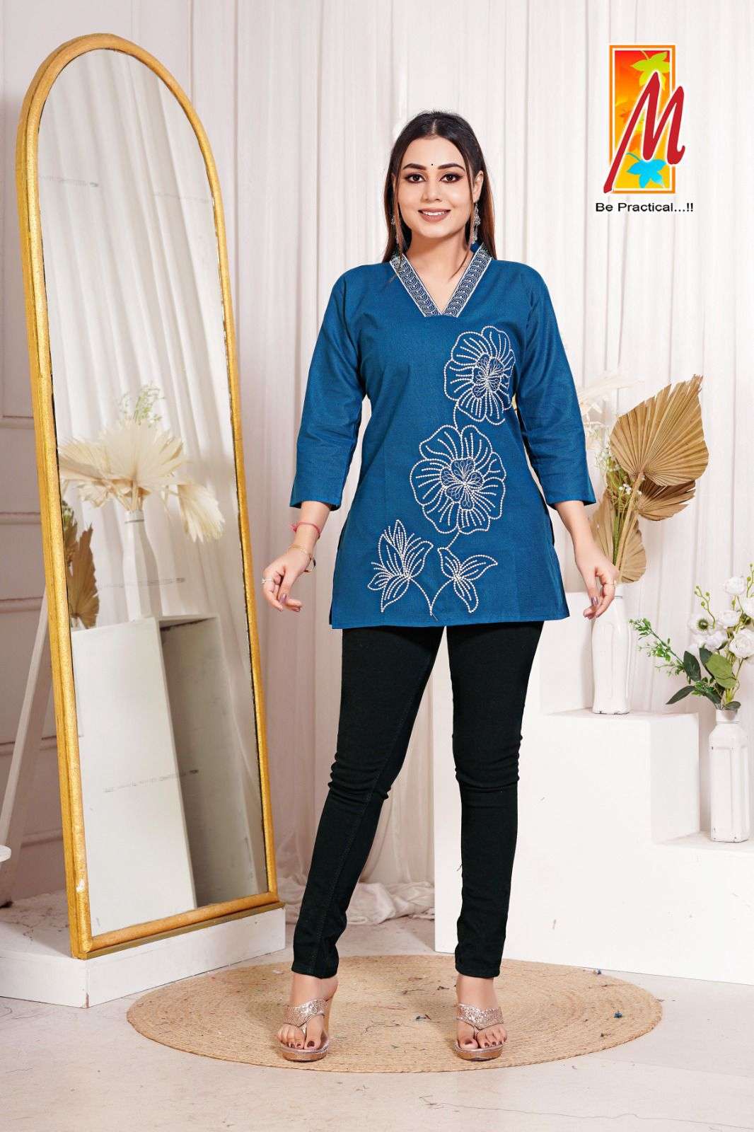 VOL-1 BY MASTER IN SOFT COTTON FLEX ONLY TOP WITH HEAVY WORK 