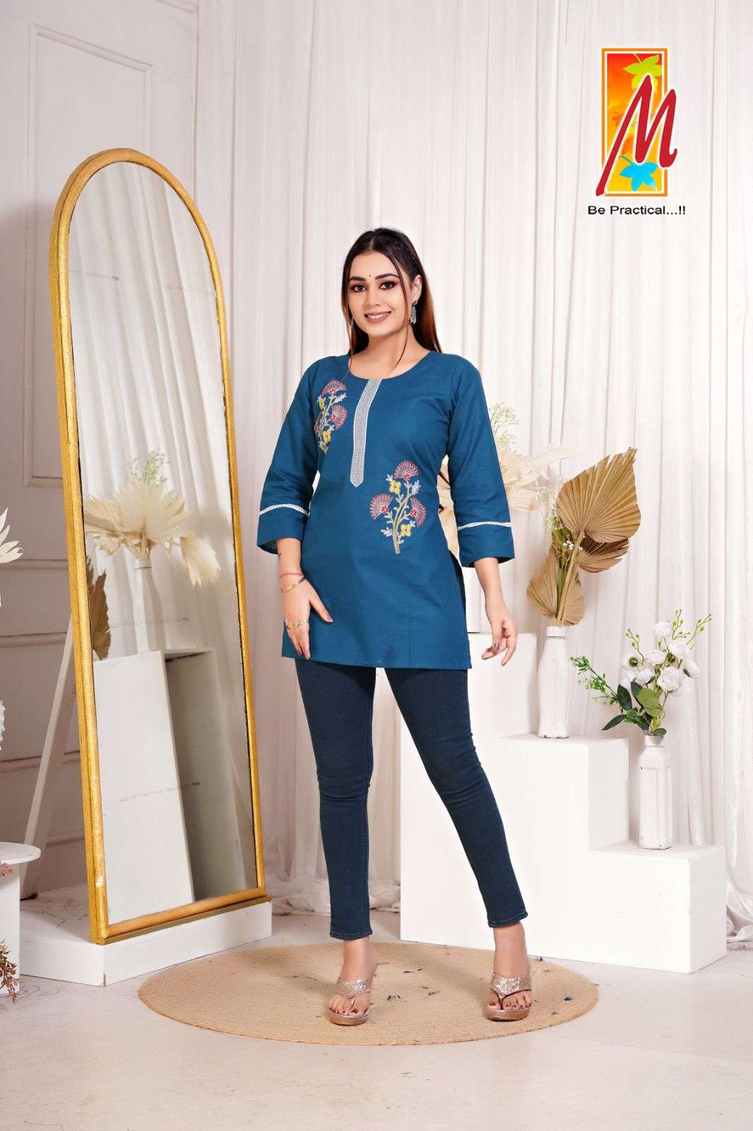 VOL-1 BY MASTER IN SOFT COTTON FLEX ONLY TOP WITH HEAVY WORK 