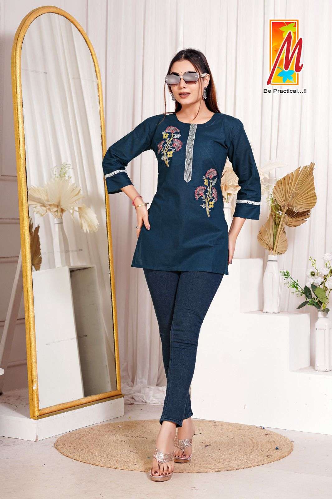 VOL-1 BY MASTER IN SOFT COTTON FLEX ONLY TOP WITH HEAVY WORK 