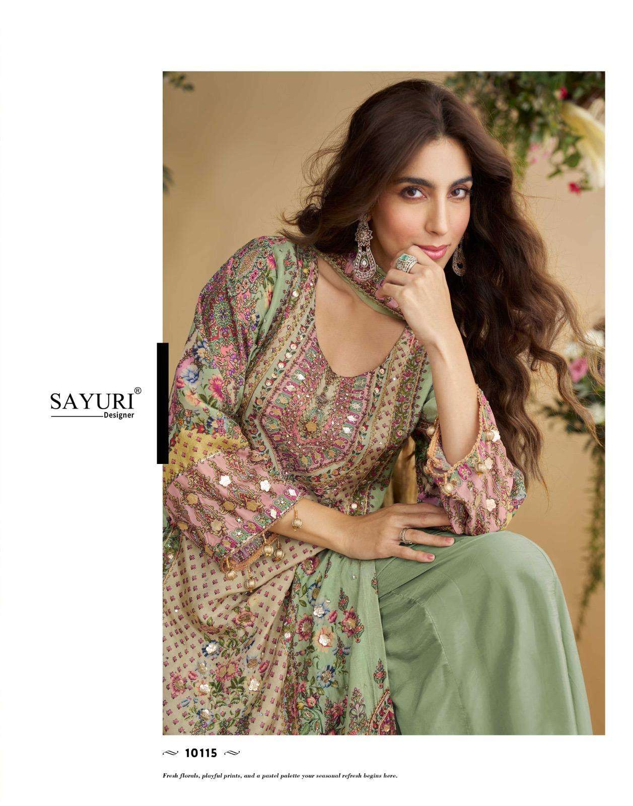 ANIKA BY SAYURI DESIGNER IN PREMIUM NATURAL CREP SILK TOP & PLAZZO WITH HAND AARI WORK