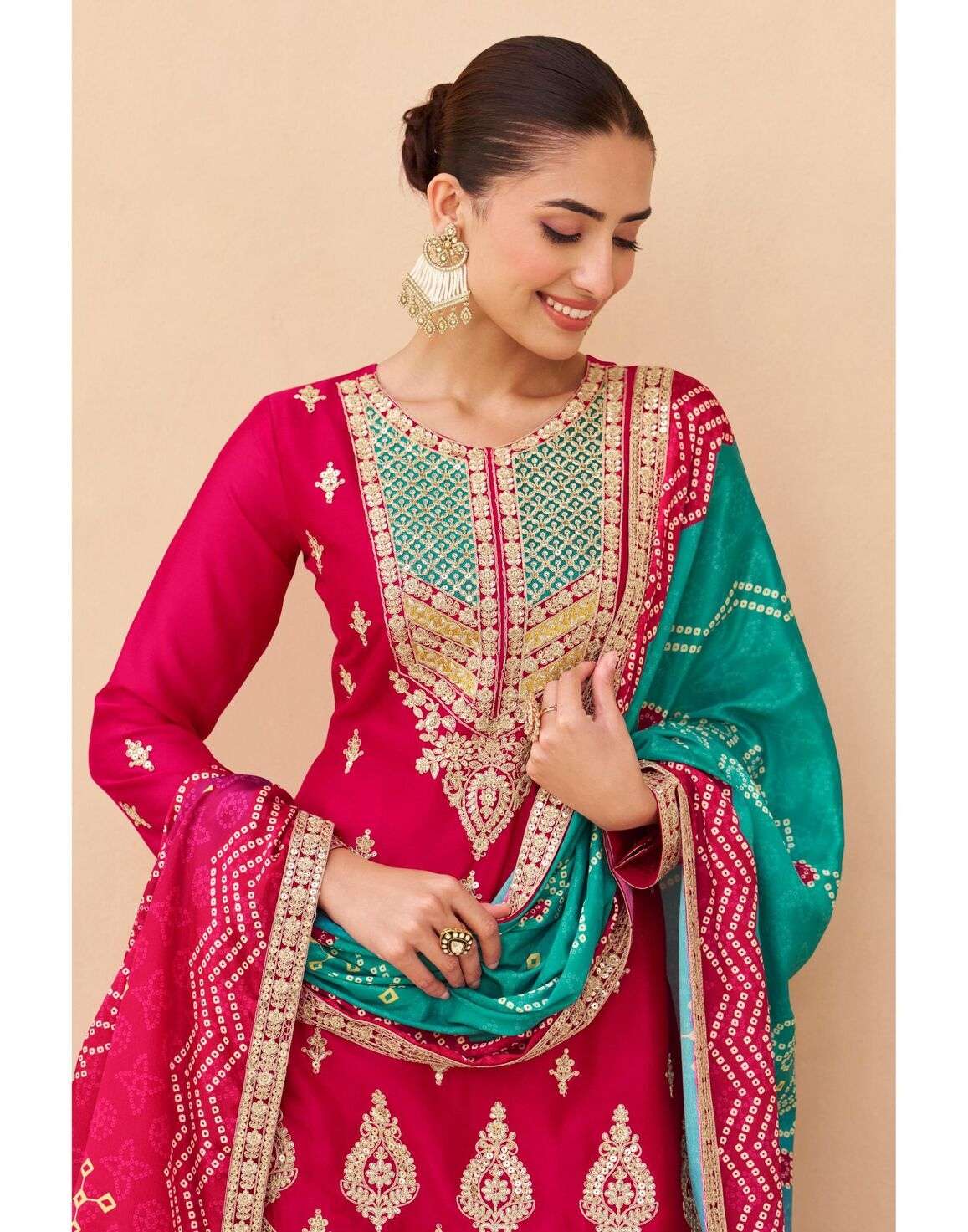 ARUNA BY AASHIRWAD CREATION IN PREMIUM CHINNON SILK WITH DIGITAL PRINT 