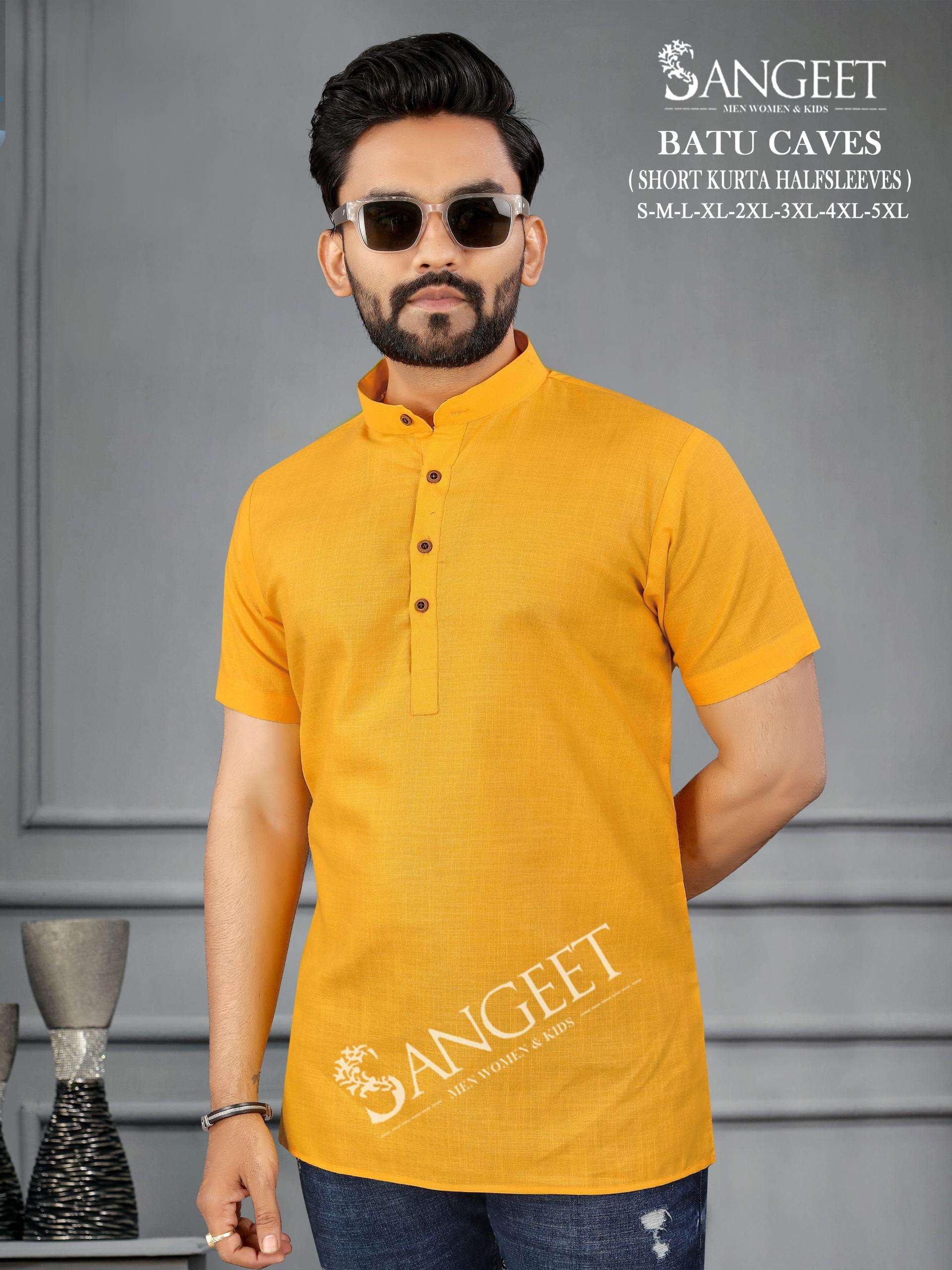 BATU CAVES BY SANGEET IN MUMBAI MAGIC COTTON SHORT KURTA HALF SLEEVES 