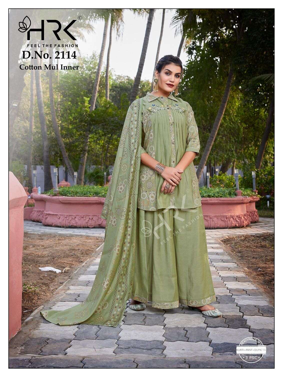 D.NO :- 2114 BY HRK IN SOFT MODAL PRINT WITH HAND WORK AND COTTON MUL INNER 