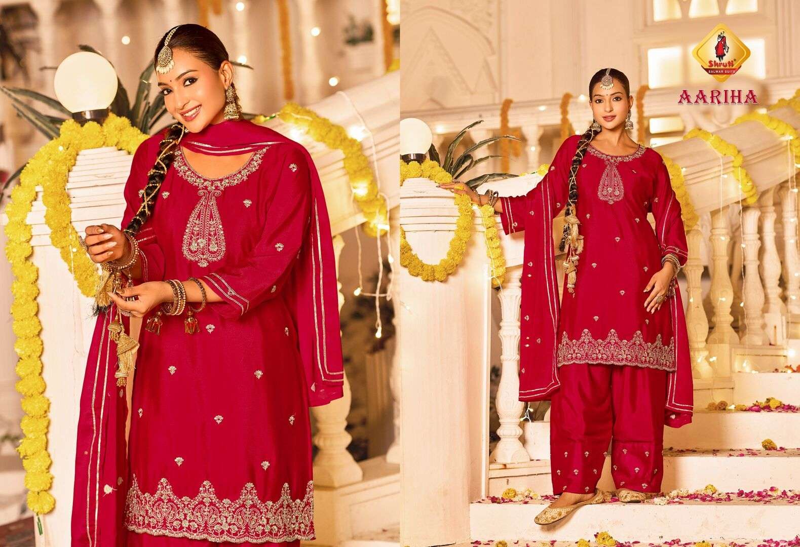 HEER BY SHRUTI SUITS IN PREMIUM CHINON TRENDING SALWAR SET WITH ZARI & HANDWORK 