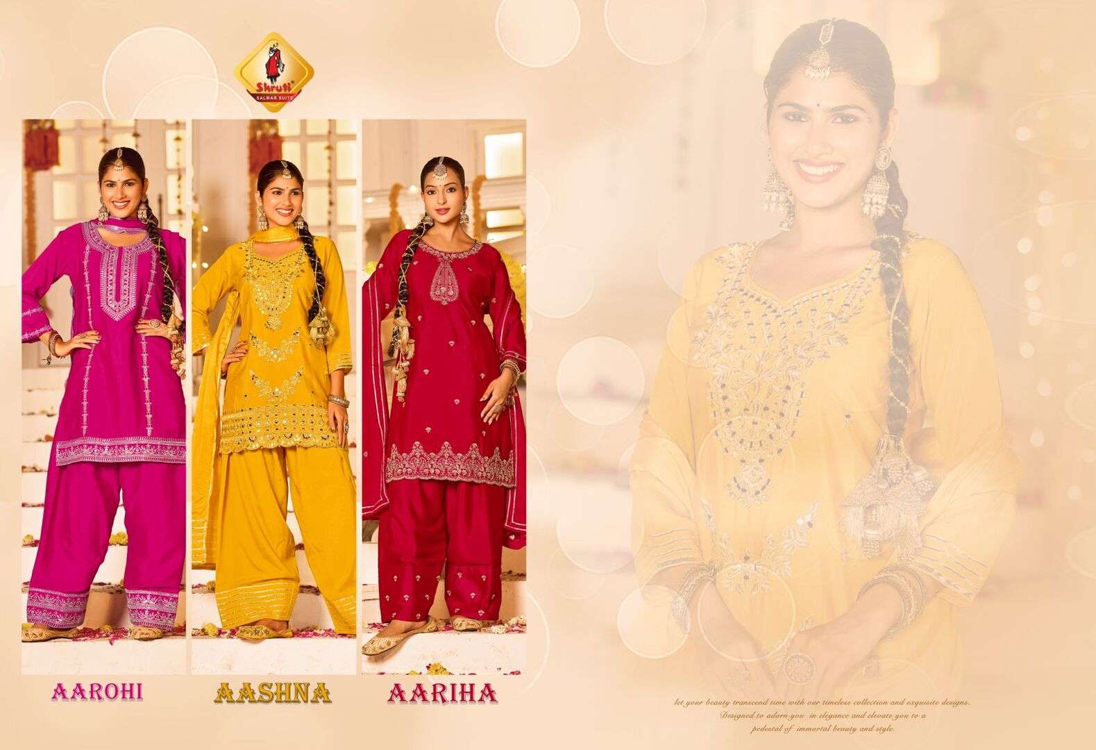 HEER BY SHRUTI SUITS IN PREMIUM CHINON TRENDING SALWAR SET WITH ZARI & HANDWORK 