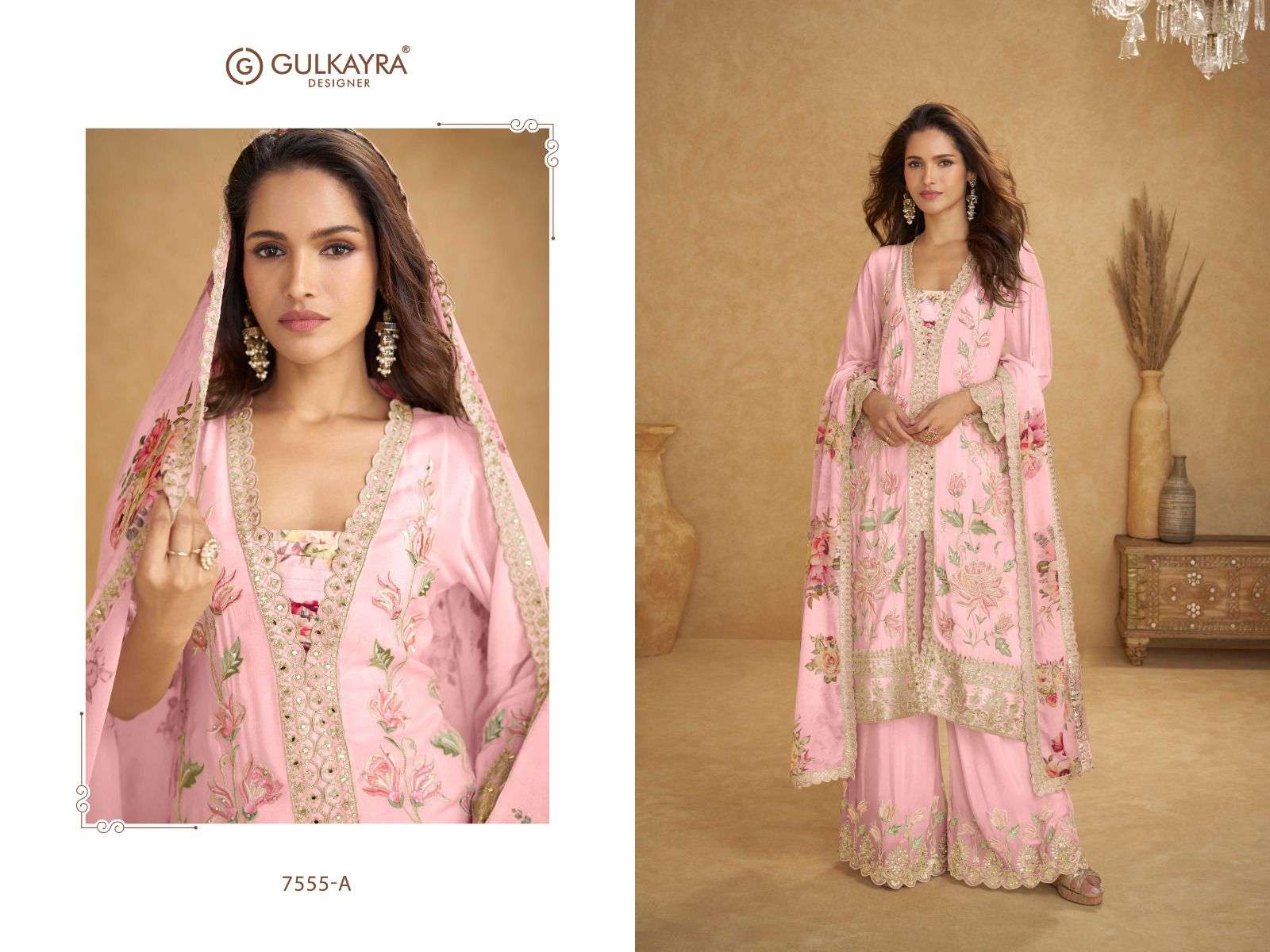 INAYAT BY GULKAYRA DESIGNER IN REAL CHINON WITH EMBROIDERY & HANDWORK 