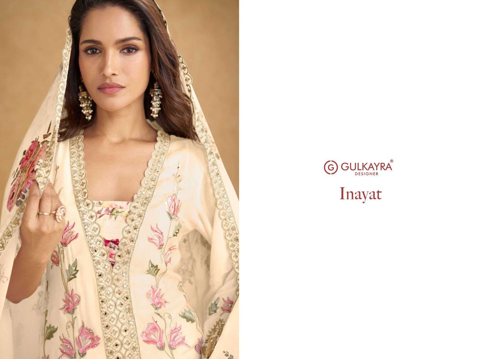 INAYAT BY GULKAYRA DESIGNER IN REAL CHINON WITH EMBROIDERY & HANDWORK 
