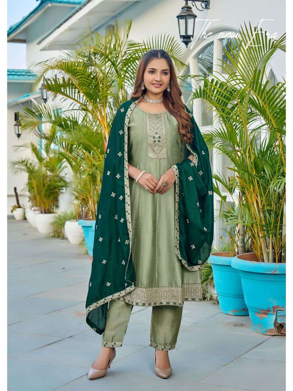 ISHANI BY AANCHI IN VICHITRA SILK WITH FANCY DUPATTA WORK 3 PCS SET 