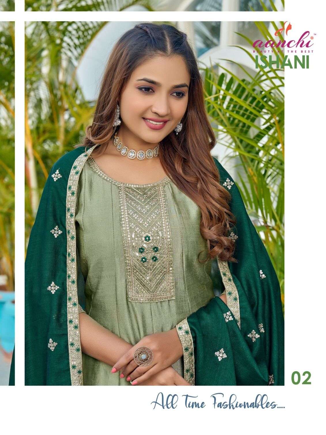 ISHANI BY AANCHI IN VICHITRA SILK WITH FANCY DUPATTA WORK 3 PCS SET 