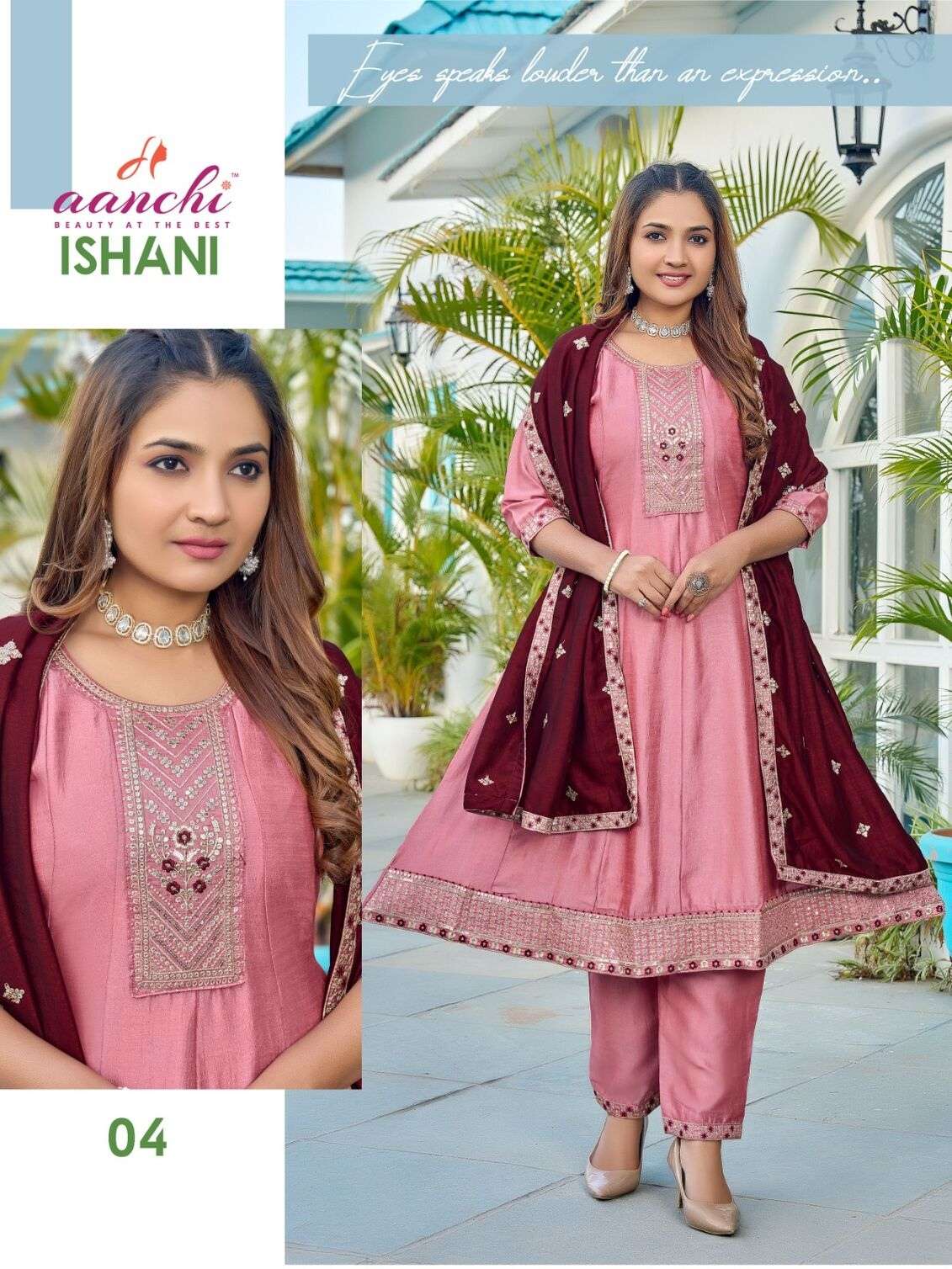 ISHANI BY AANCHI IN VICHITRA SILK WITH FANCY DUPATTA WORK 3 PCS SET 