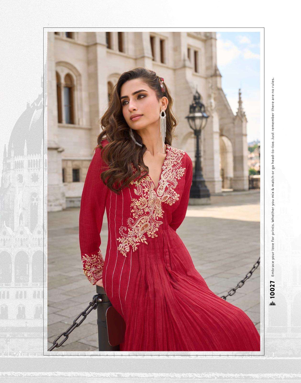 JHALAK BY SAYURI DESIGNER IN REAL CHINON SILK STYLIST FRONT AND BACK GOWN WITH DUPATTA