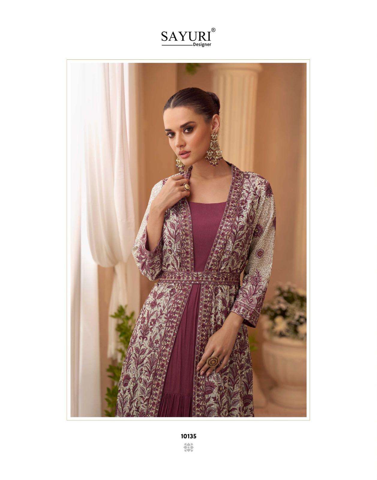 KASMIRA BY SAYURI DESIGNER IN PREMIUM REAL CHINON SILK WEDDING LOOK GOWN & JACKET 