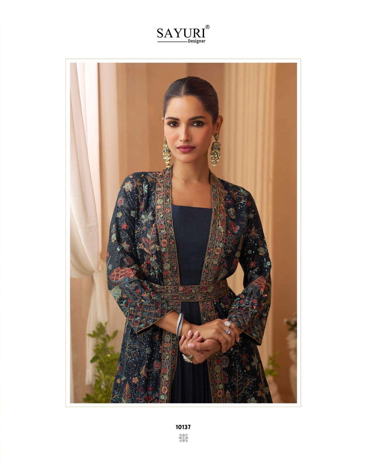 KASMIRA BY SAYURI DESIGNER IN PREMIUM REAL CHINON SILK WEDDING LOOK GOWN & JACKET 