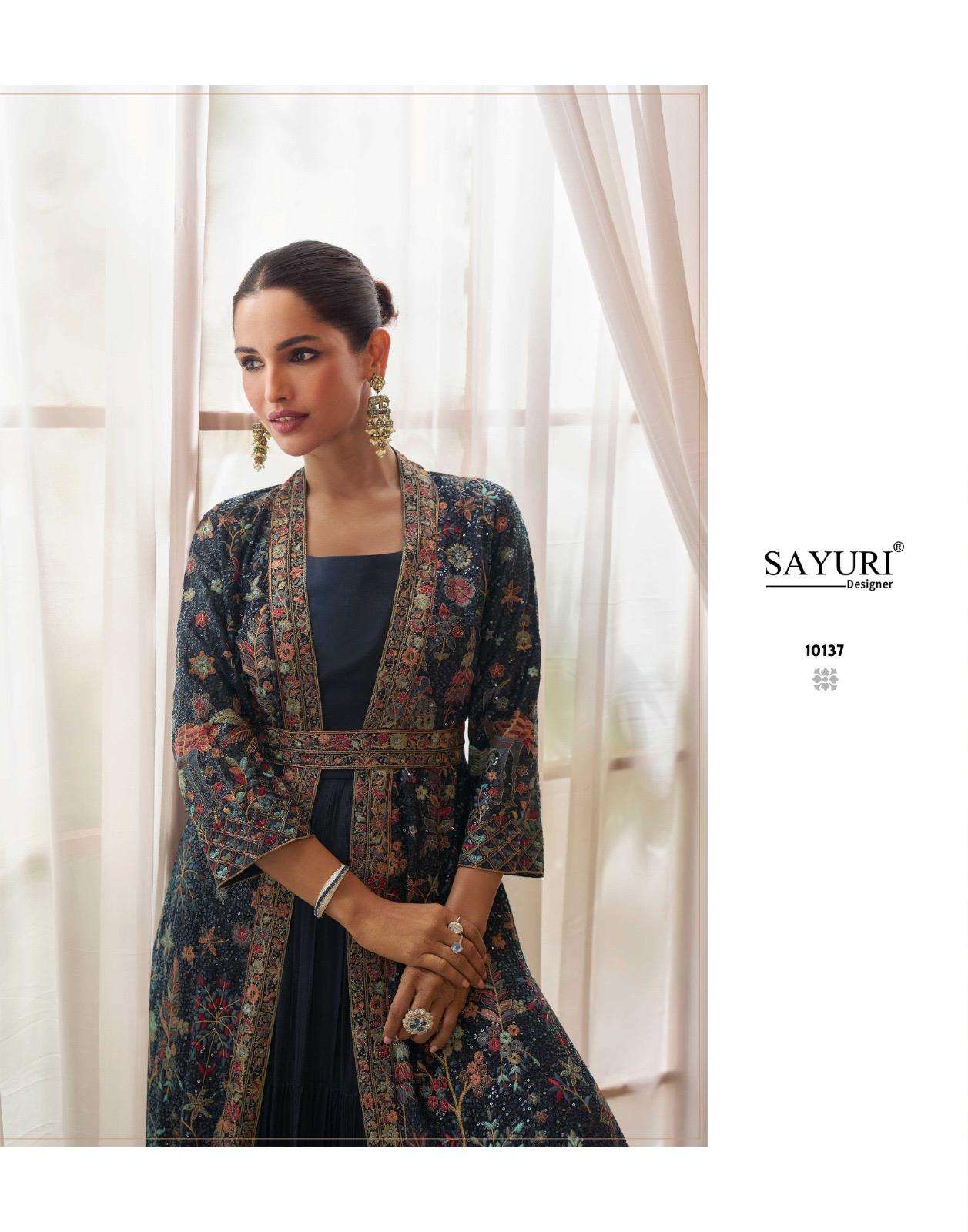 KASMIRA BY SAYURI DESIGNER IN PREMIUM REAL CHINON SILK WEDDING LOOK GOWN & JACKET 