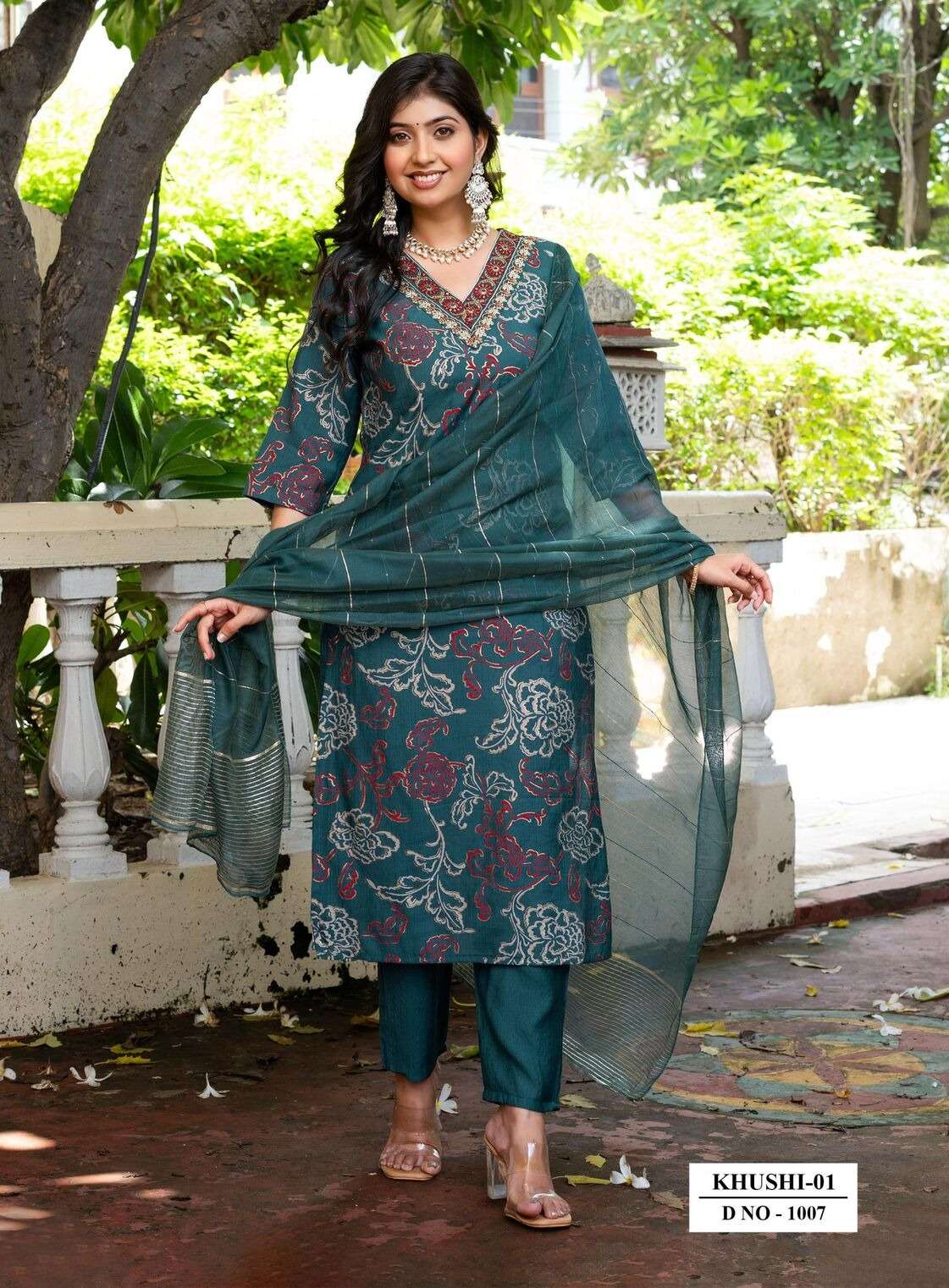 KHUSHI VOL-1 BY DIYA TRENDZ IN VATICAN PRINT STRAIGHT KURTI WITH PANT & DUPATTA 