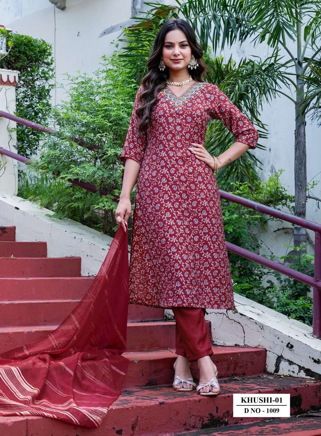 KHUSHI VOL-1 BY DIYA TRENDZ IN VATICAN PRINT STRAIGHT KURTI WITH PANT & DUPATTA 