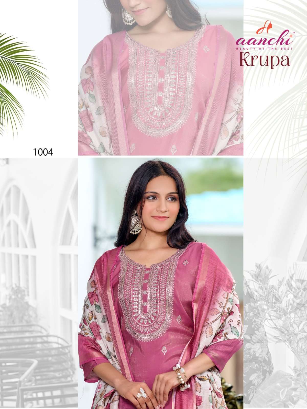 KRUPA BY AANCHI IN ROMAN SHIMMER WITH FANCY DIGITAL DUPATTA 3 PCS SET 