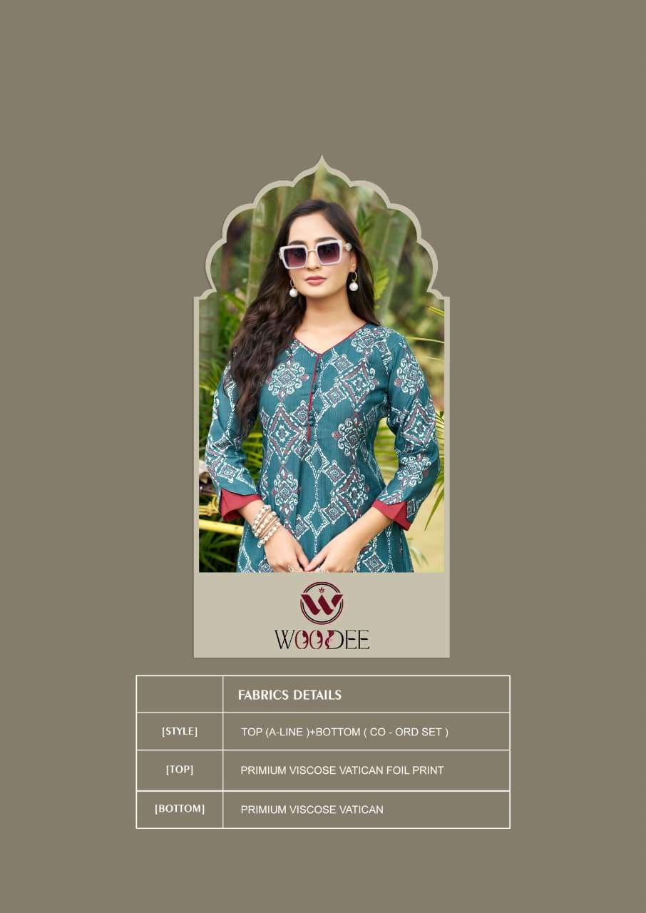 LAVISHA BY WOODEE IN PREMIUM HEAVY VATICAN FOIL PRINT A-LINE CO-ORD SET 