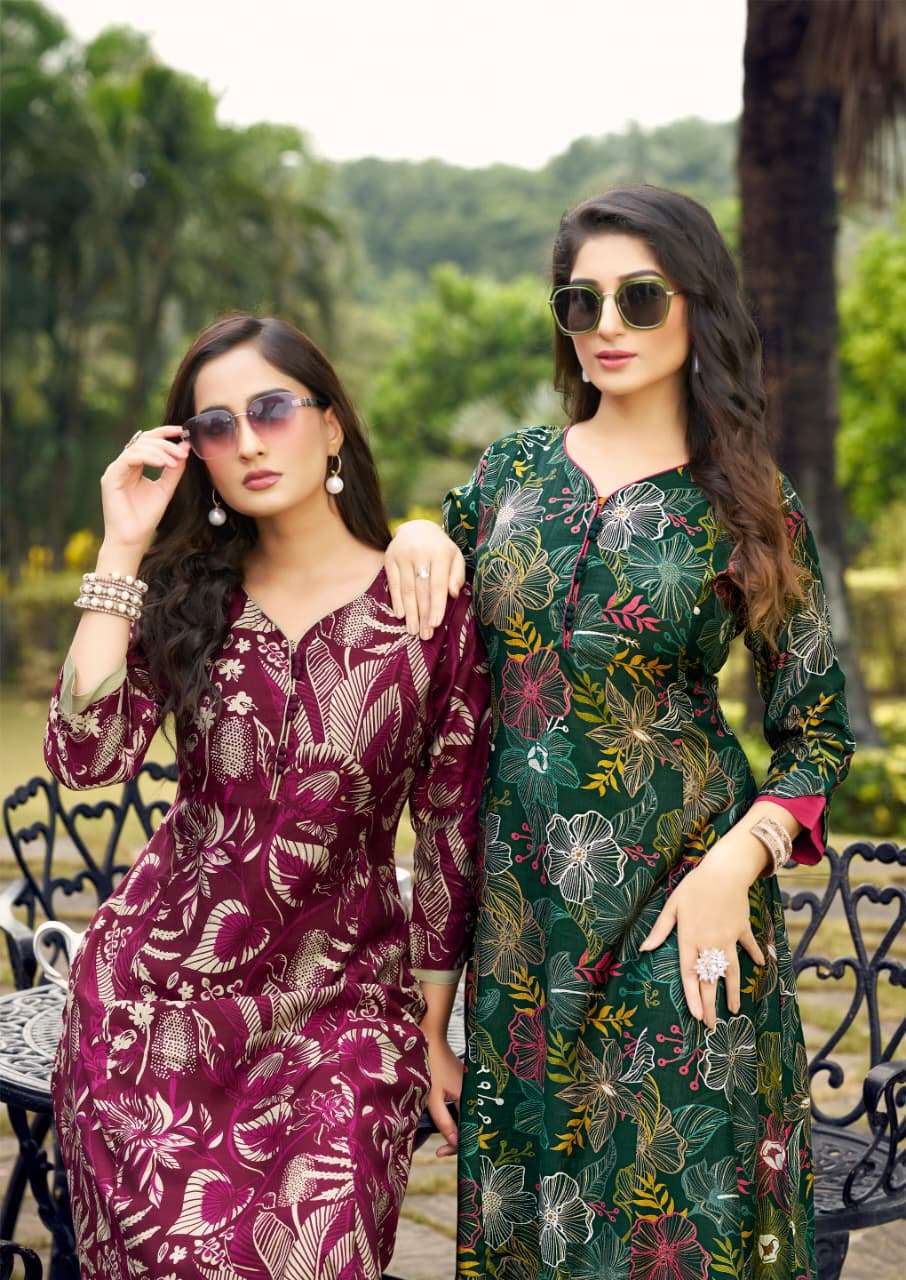 LAVISHA BY WOODEE IN PREMIUM HEAVY VATICAN FOIL PRINT A-LINE CO-ORD SET 