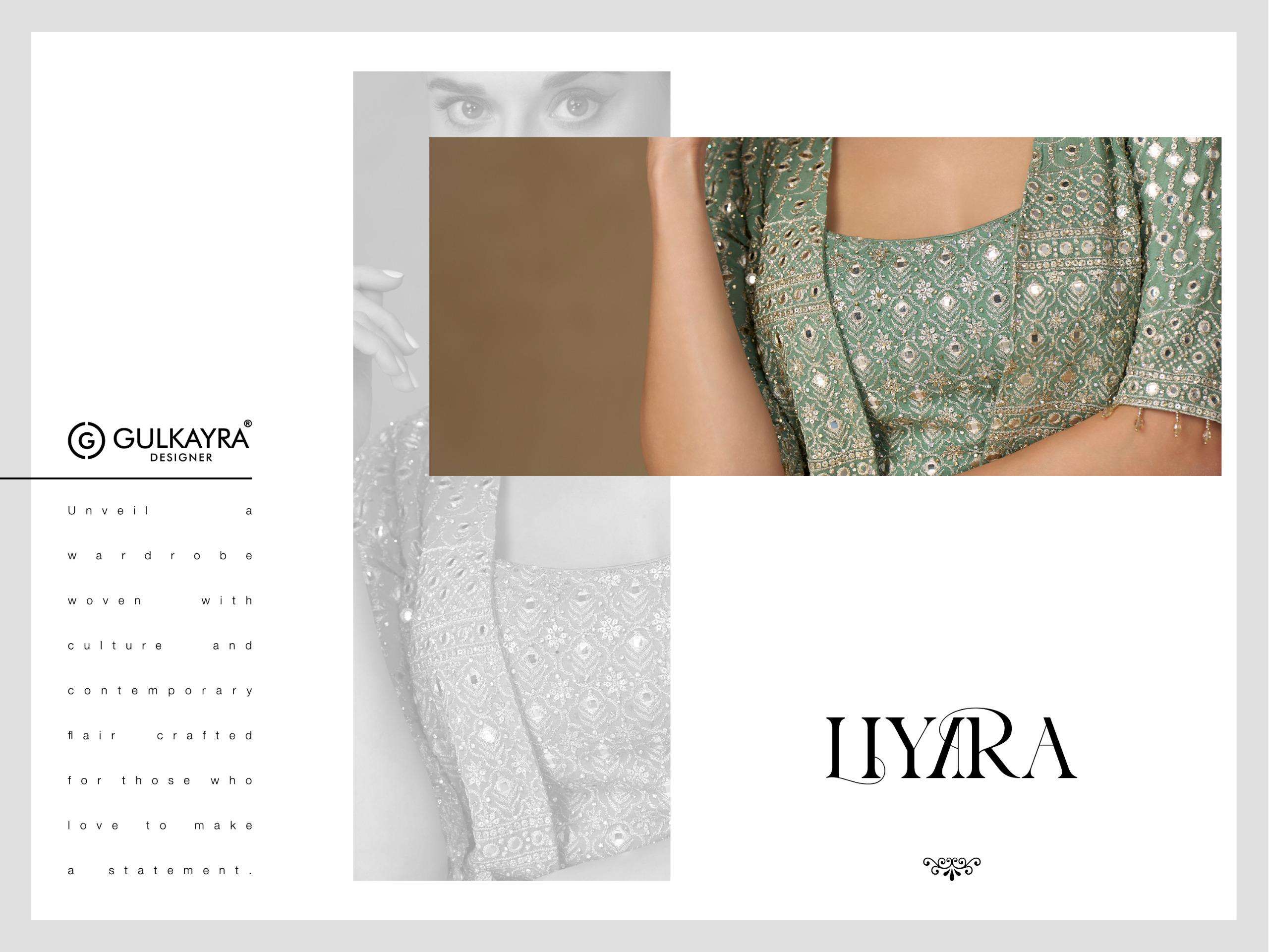 LIYARA BY GULKAYRA GESIGNER IN REAL GEORGETTE WITH EMBROIDERY & HANDWORK 