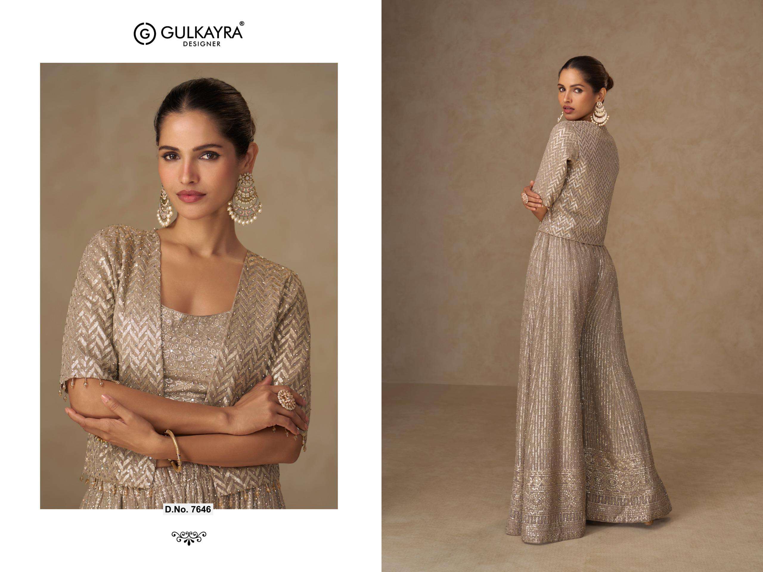 LIYARA BY GULKAYRA GESIGNER IN REAL GEORGETTE WITH EMBROIDERY & HANDWORK 