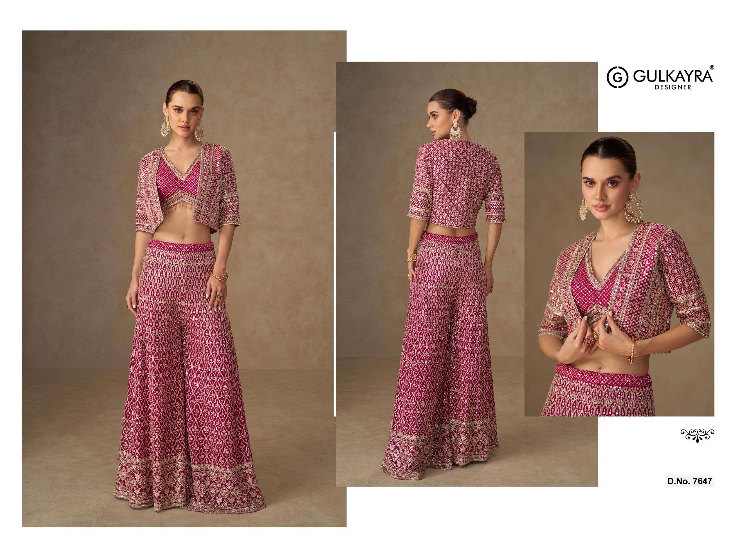 LIYARA BY GULKAYRA GESIGNER IN REAL GEORGETTE WITH EMBROIDERY & HANDWORK 