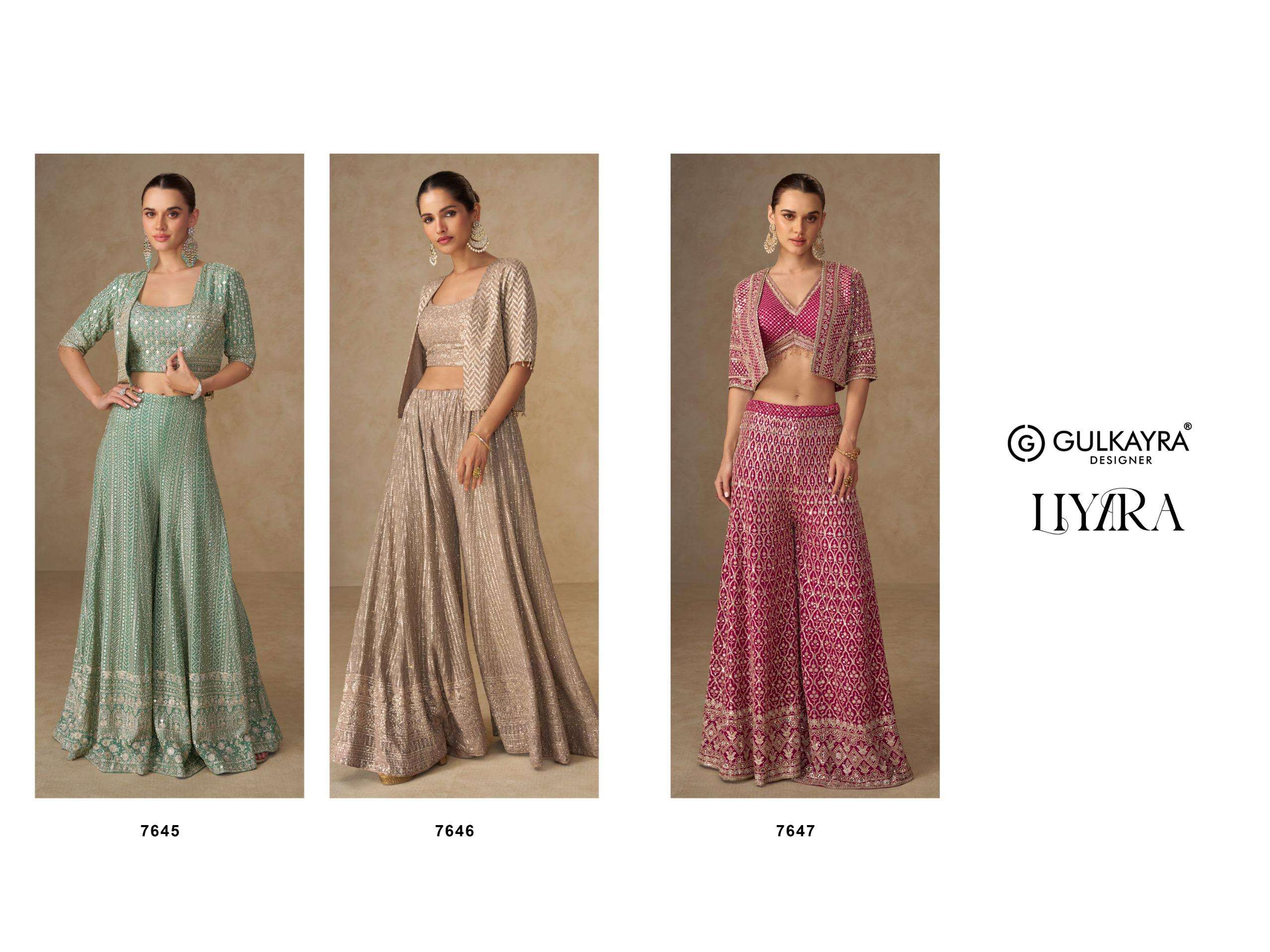 LIYARA BY GULKAYRA GESIGNER IN REAL GEORGETTE WITH EMBROIDERY & HANDWORK 