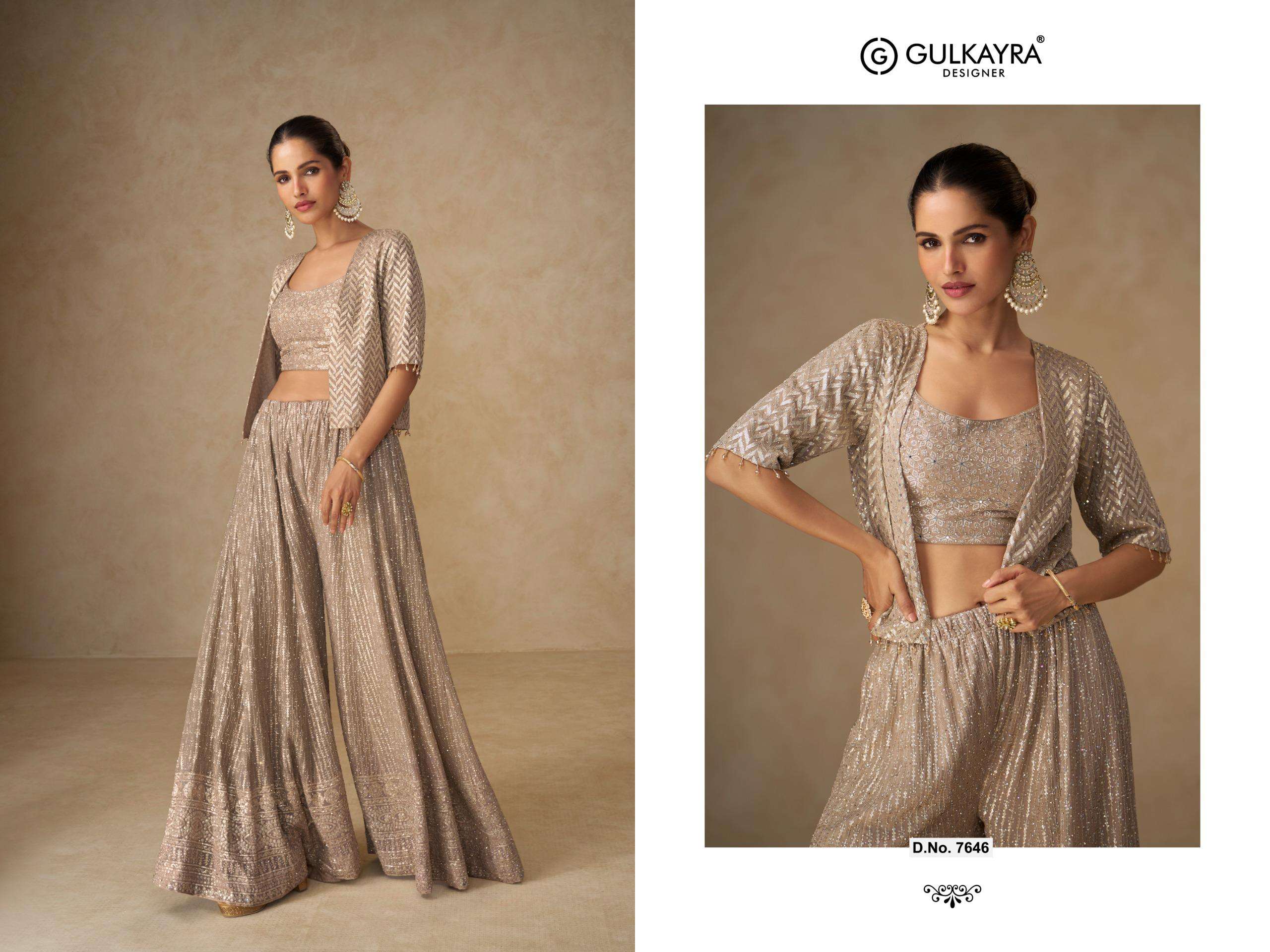 LIYARA BY GULKAYRA GESIGNER IN REAL GEORGETTE WITH EMBROIDERY & HANDWORK 
