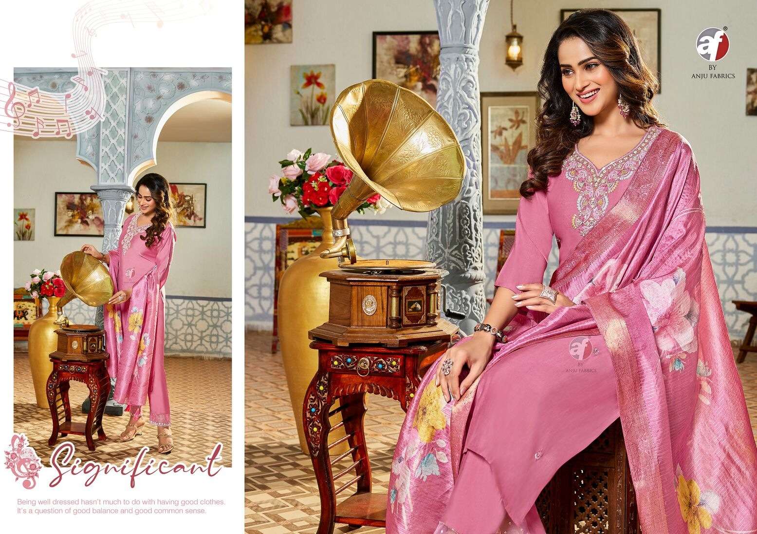 MAYRA VOL-8 BY ANJU FABRICS IN MODAL SILK KURTI PANT & DUPATTA WITH HEAVY HANDWORK 