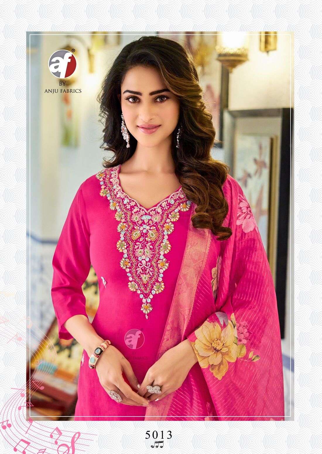 MAYRA VOL-8 BY ANJU FABRICS IN MODAL SILK KURTI PANT & DUPATTA WITH HEAVY HANDWORK 